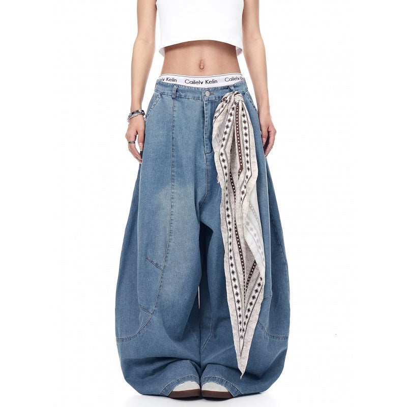 Unisex Classic Denim Jeans Loose Fit Daily Outdoor Wear - Image 3