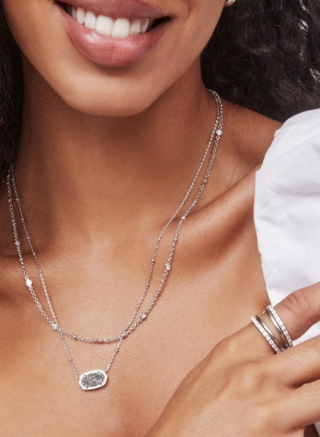 Kendra Scott Livy Rhodium-Plated Rings Set of 3 in White Crystal, Size 6 - Image 4
