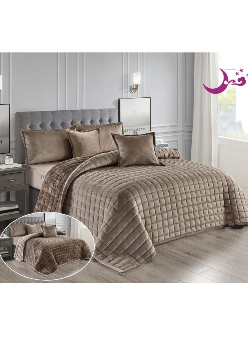 مفرش مضغوط مخمل مشجر شتوي مزدوج