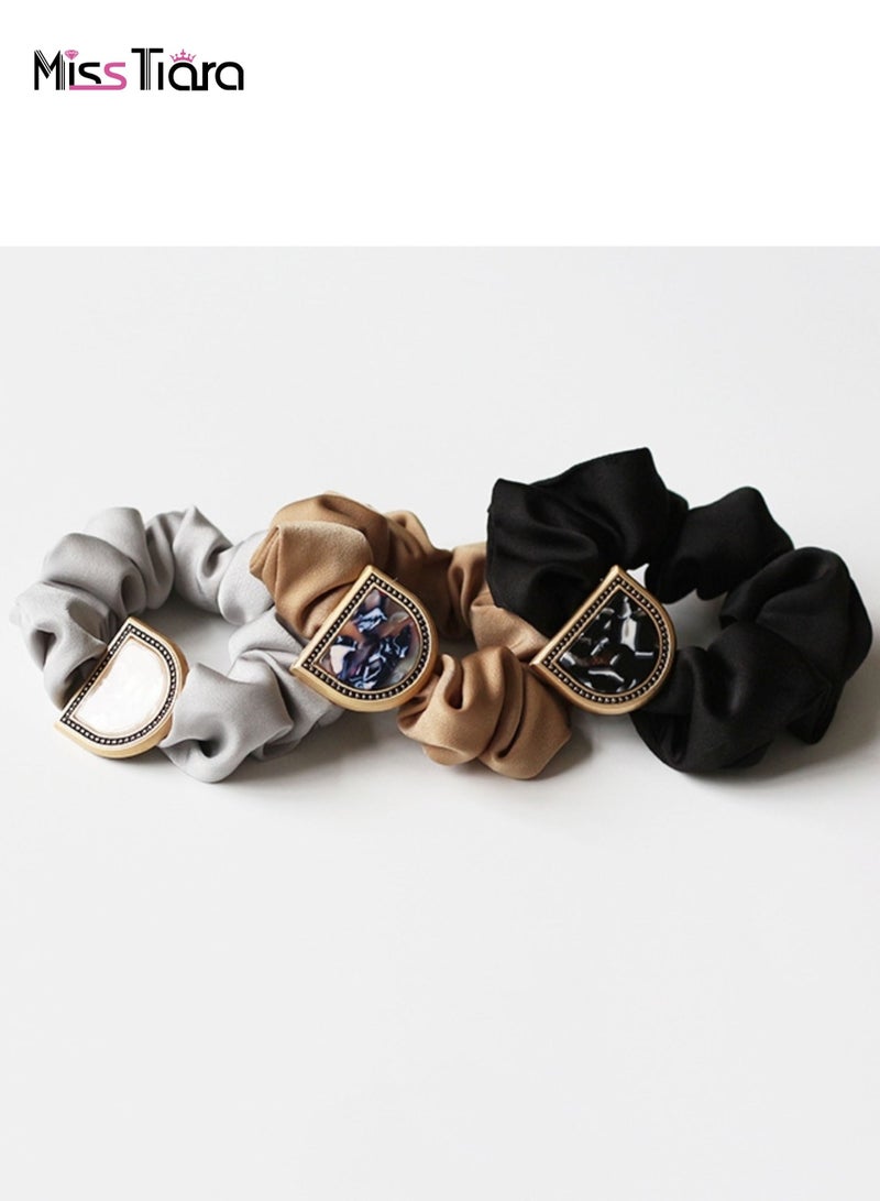 MissTiara رباط شعر أنيق ومتعدد الاستخدامات باللون 3 عالي الجودة على شكل حرف D للفتيات والسيدات - Image 1