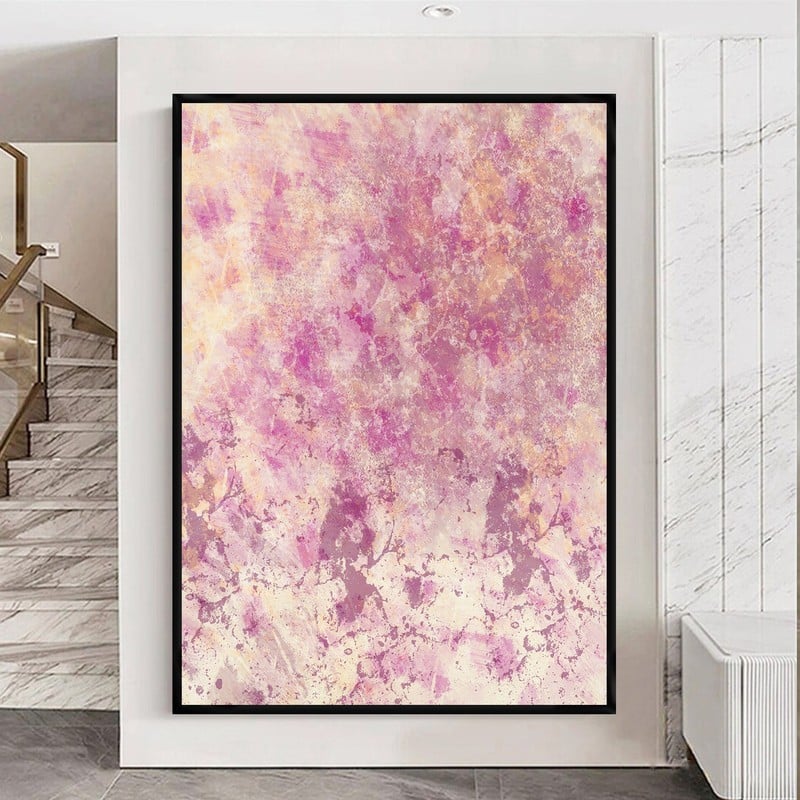 ماركتنا لوحة قماشية بتصميم تجريدي مع برواز مجوف مقاس (60×90) قطعة واحدة - Image 2