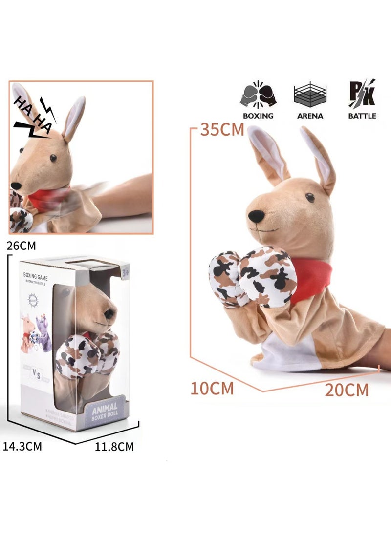 Generic - New And Unique Interactive Hand Puppet Toys, Glove Performance Puppets, Voice-Making Finger Puppets (Boxing Kangaroo With Sound Effects, Colorful Boxing) - Image 1