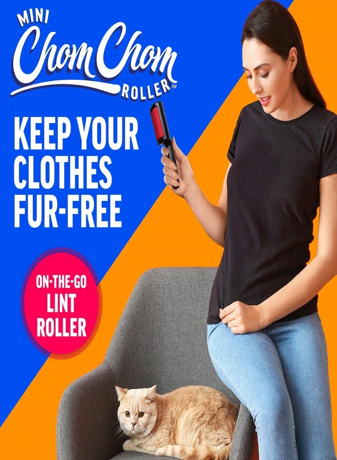 ChomChom Roller for Pet Hair - Reusable Lint Roller Pet Hair Removal Tool for Clothes, Couches, Cars and Travel - Cat Dog Hair Remover, Compact, No Sticky Refills Needed (Mini) - Image 2