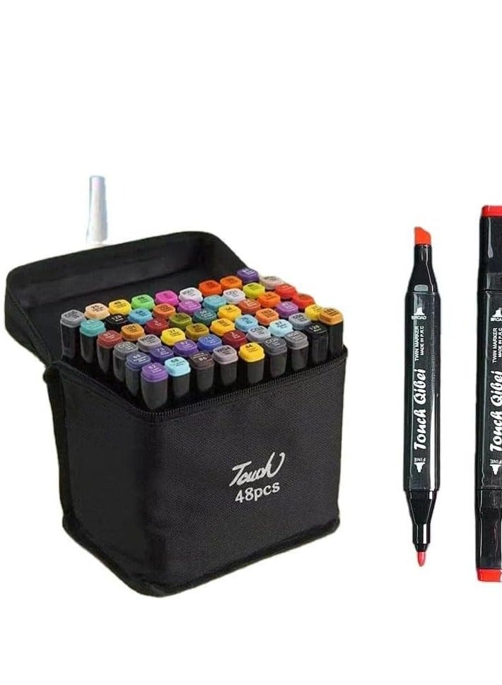 Art Marker Pen Set of 48 Valkyrie Black - Image 1