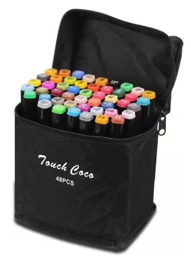 Art Marker Pen Set of 48 Valkyrie Black - Image 2