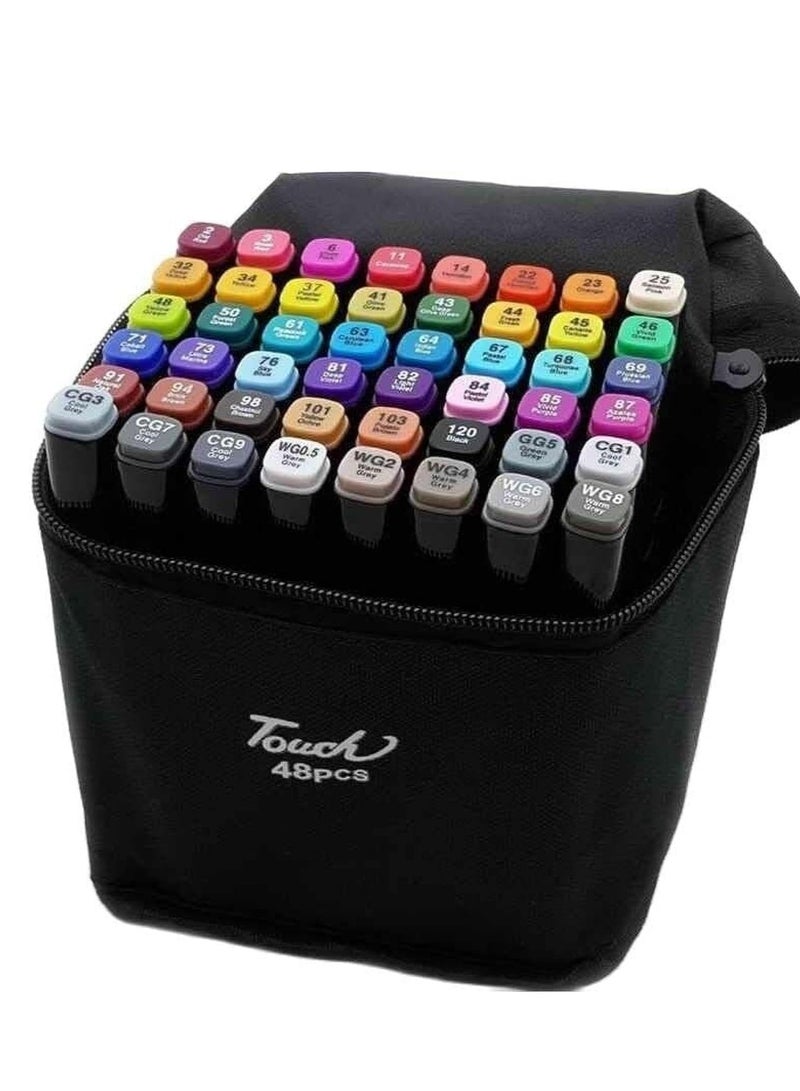 Art Marker Pen Set of 48 Valkyrie Black - Image 3