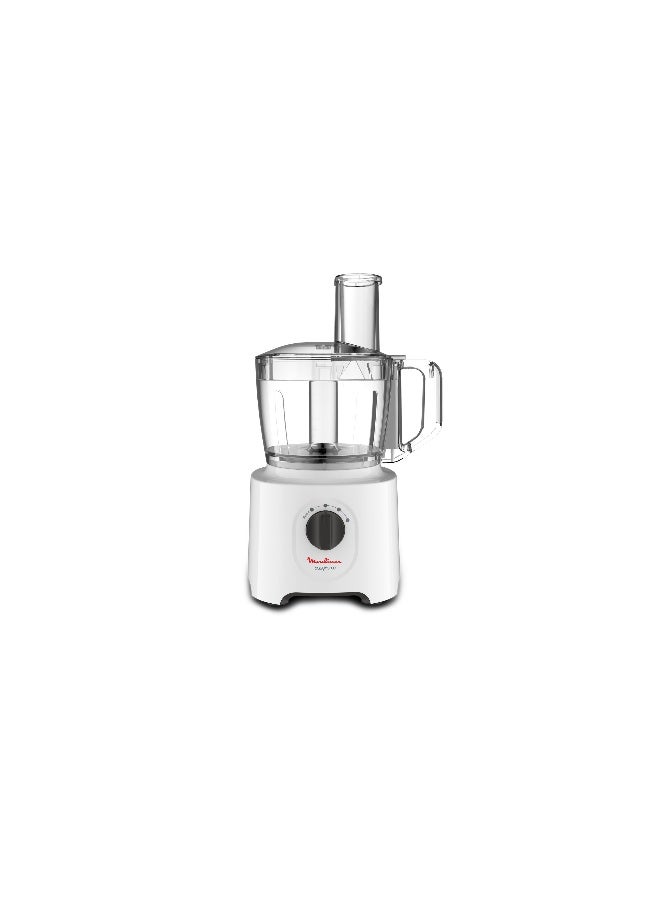 MOULINEX Easy Force Food Processor, 800 Watts, 6 Attachments, White, Fp247127, min 2 yrs warranty 2.4 L 800 W FP247127 White - Image 2