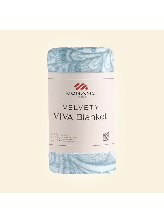 Morano Viva Blanket – Printed Model, 220x240 CM, Lightweight Ultra-Soft Polyester Throw with Elegant Finish, Stylish Colors,Warm and Cozy Blanket for Bed or Sofa - Image 1