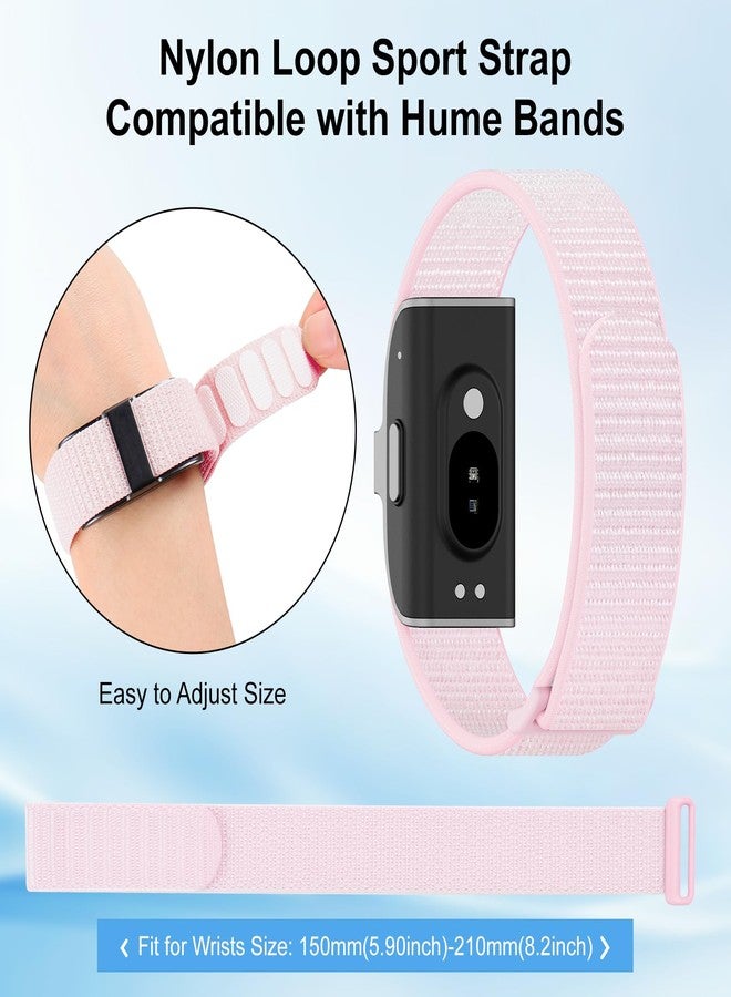 Vigamen 6 Pack Nylon Loop Sport Hume Band Replacement Strap Compatible with Hume Band,Adjustable Soft Wrist Bands for Women Men,Breathable Wristband for Hume Health Band Fitness Tracker,Multi-Color,A - Image 4