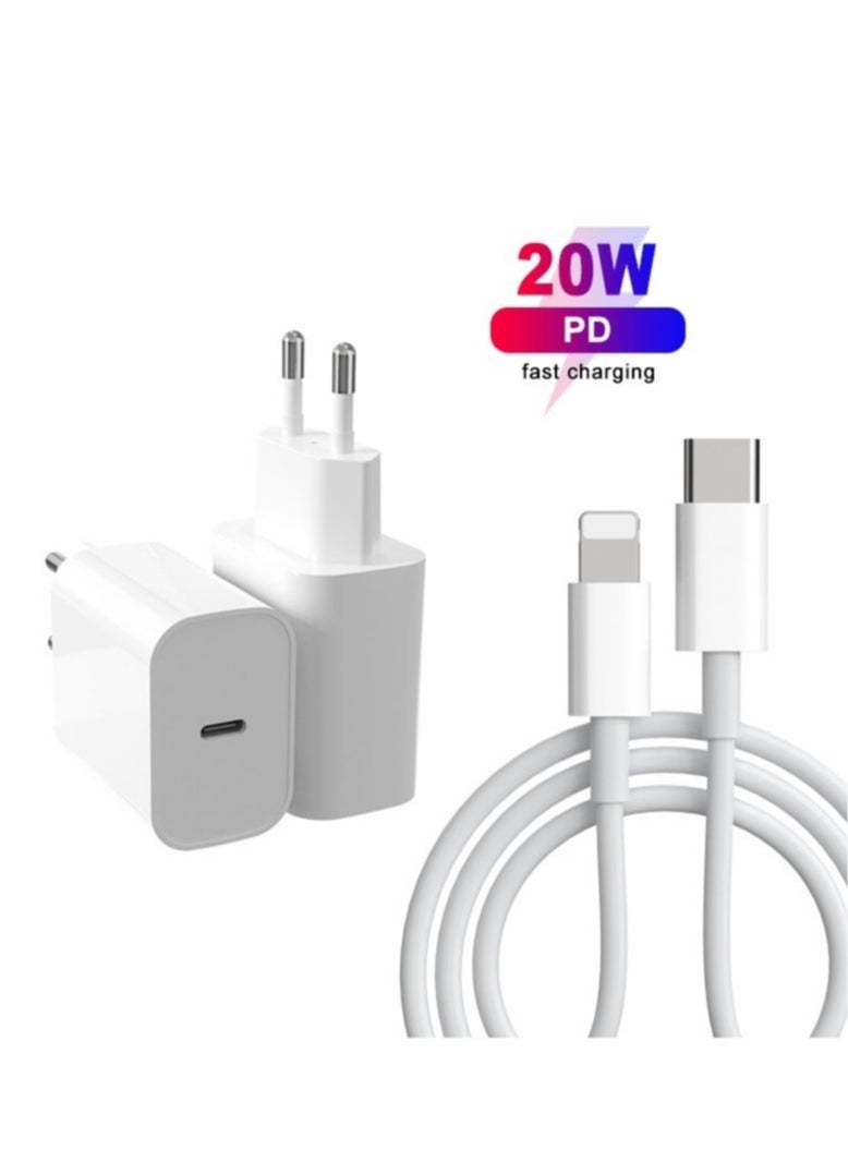 20W USB-C Charger with Power Delivery, Ultra-Compact Fast Charge Type-C Wall Adapter with USB-C Power Delivery for iPhone 12/12 Mini/12 Pro/12 Pro Max, iPad Pro, PowerPort20PD