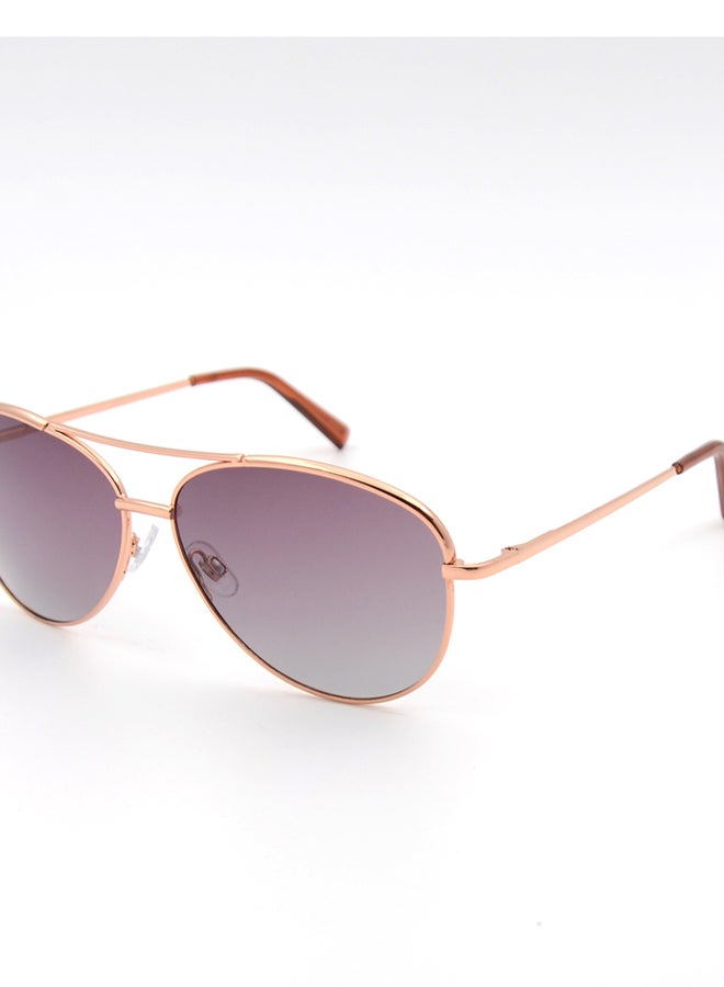MADEYES Women's UV Protection Sunglasses EK24M004 - Rose Gold/Brown - Image 2