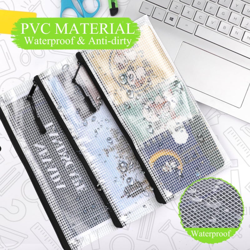YOPCDJ 24 Pack Mesh Zipper Pouch Bags Small, Zipper Pencil Pouches, 9.2 x 4.7 in Clear Pencil Pouch Bulk, Pencil Bags with Zipper for Travel Storage, Black - Image 4