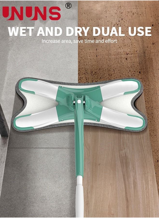 UNUNS Flat Floor Mop,Microfiber Mops For Floor Cleaning With Automatic Water Squeezing Function,Floor Mop With 360 Degree Rotating,Hand Free Wash Household Floor Mop  - Image 4