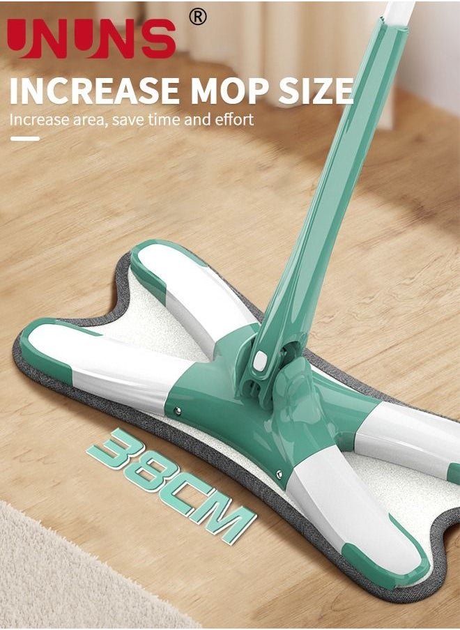 UNUNS Flat Floor Mop,Microfiber Mops For Floor Cleaning With Automatic Water Squeezing Function,Floor Mop With 360 Degree Rotating,Hand Free Wash Household Floor Mop  - Image 2