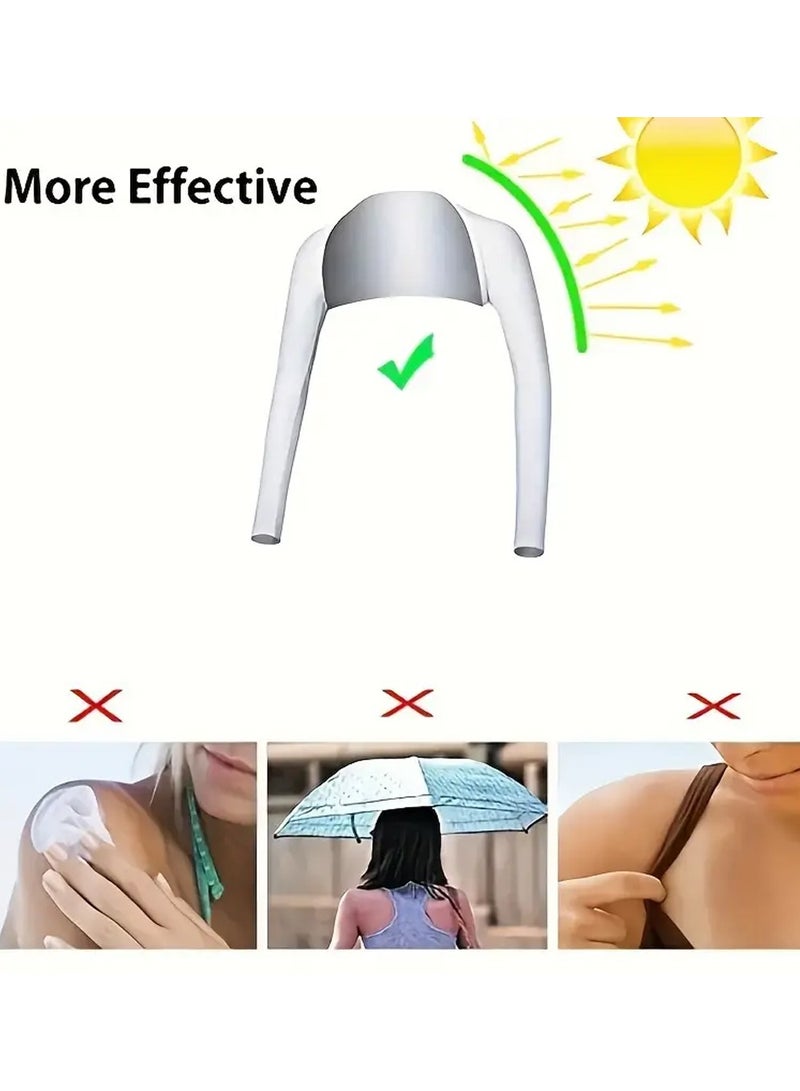 4 Pieces Cooling Shawl Arm Sleeves Sun Uv Protection Cooler Shrug, Comfortable & Breathable Anti-UV Arm Sleeves for Women with Finger Holes for Driving Golfing Fishing Running Cycling Outdoor Activity - Image 5