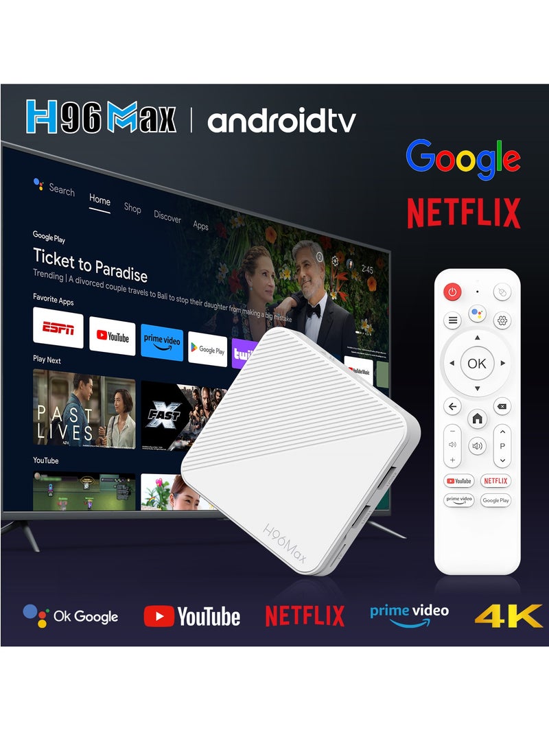 H96 Max - 4K Smart TV Box ATV  Android 14.0 OS H313  Set Top Boxes with 5G WiFi Bluetooth 5.2 & Voice Remote - Image 1