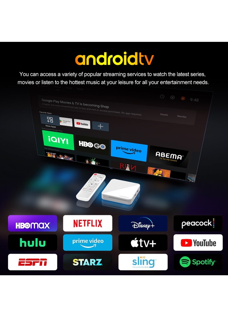 H96 Max - 4K Smart TV Box ATV  Android 14.0 OS H313  Set Top Boxes with 5G WiFi Bluetooth 5.2 & Voice Remote - Image 1
