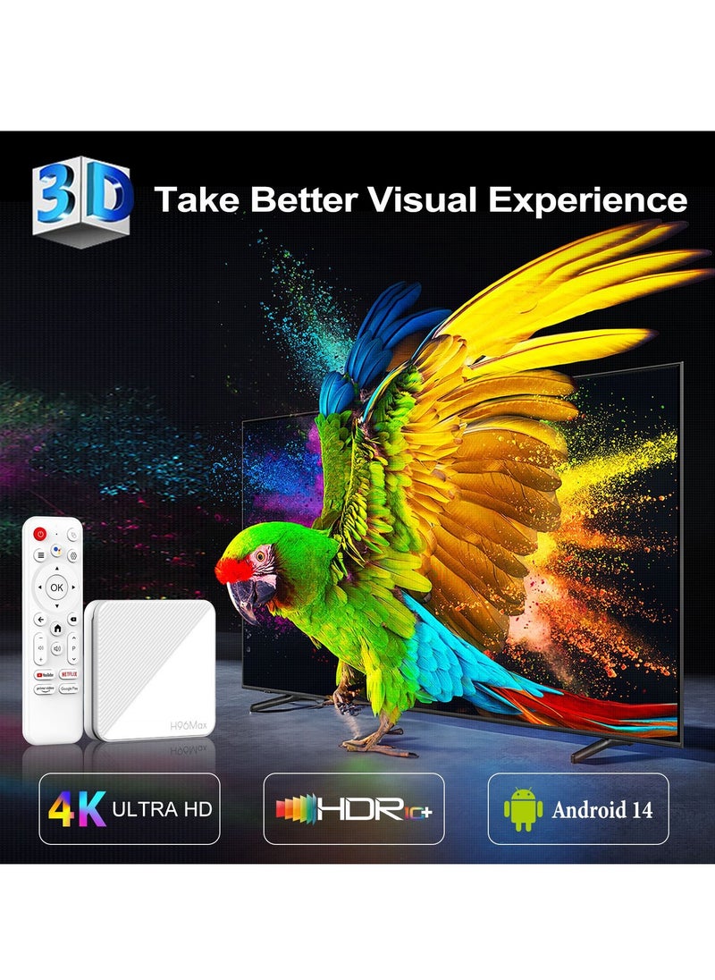 H96 Max - 4K Smart TV Box ATV  Android 14.0 OS H313  Set Top Boxes with 5G WiFi Bluetooth 5.2 & Voice Remote - Image 1