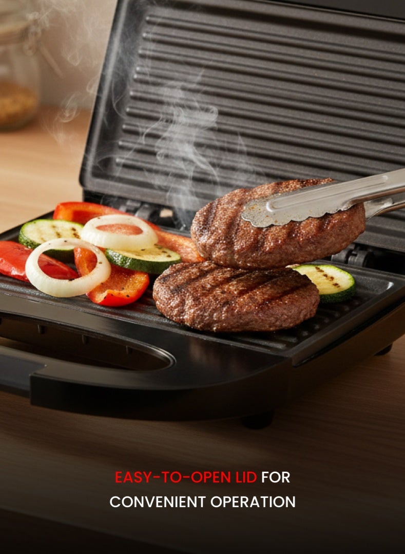 أوجيرا محمصة وشواية أوجيرا 1400 واط | صفائح شواء غير لاصقة | تحكم حراري ترموستاتي | سعة 4 شرائح | هيكل بارد الملمس | قابس بريطاني | ضمان سنتين | OG1301GT | أسود - Image 5