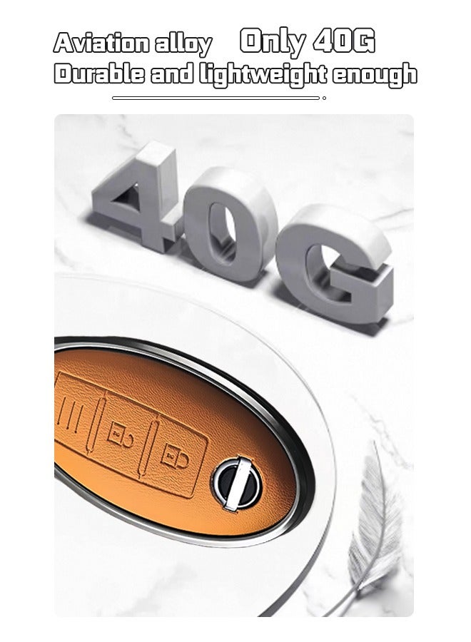 Car key cover, suitable for Nissan car key cover, perfectly wrapped car keys, anti-fall, wear-resistant, high-end. Material: cowhide. goodcar - Image 2