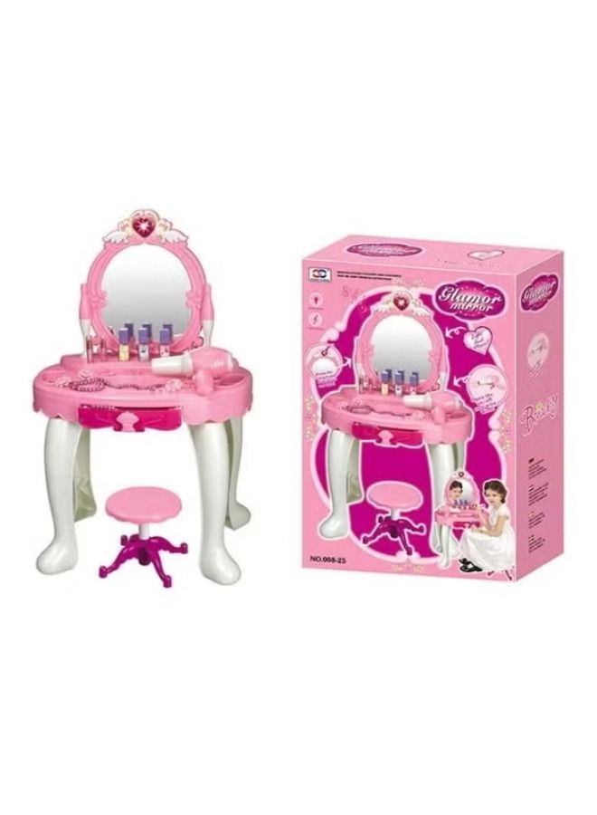 Lightweight Compact Pretend Beauty Dresser Vanity Makeup Play Set For Girls  - Image 1