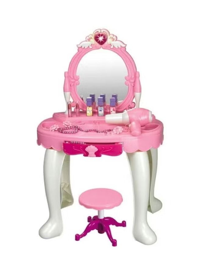Lightweight Compact Pretend Beauty Dresser Vanity Makeup Play Set For Girls  - Image 2