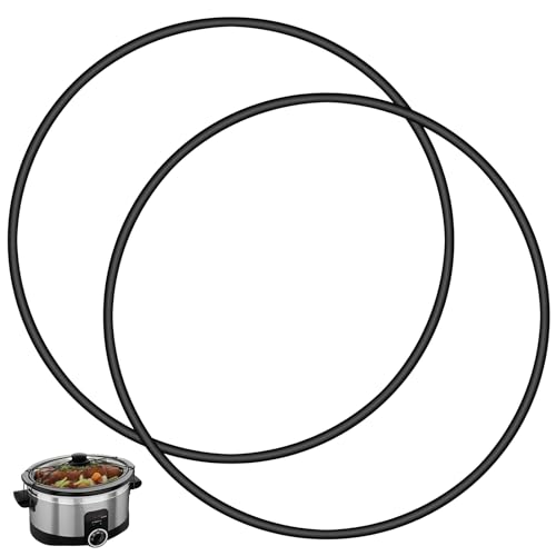 SuperDi 2 Pack Black Lid Latch Strap Rubber Band 678 quart Fits for Hamilton Beach Crock Pot Slow Cooker WHT 