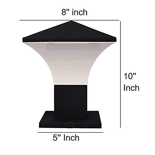Improvhome Metal and Unbreakable PVC Modern Lights for Garden Gate & Outdoor (Black, Pack of 2) - Image 5