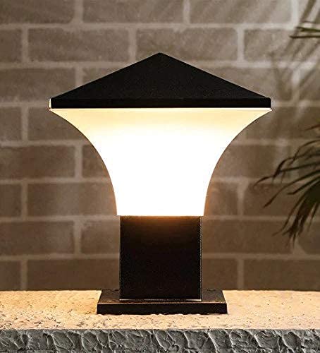 Improvhome Metal and Unbreakable PVC Modern Lights for Garden Gate & Outdoor (Black, Pack of 2) - Image 4