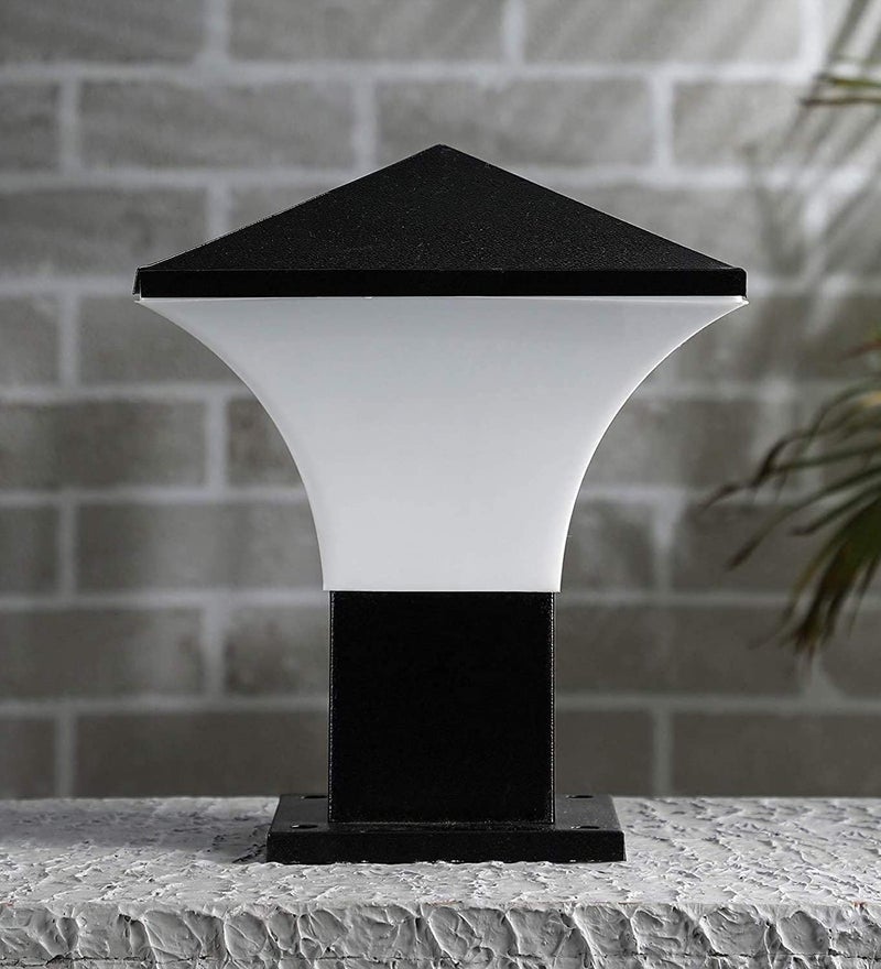 Improvhome Metal and Unbreakable PVC Modern Lights for Garden Gate & Outdoor (Black, Pack of 2) - Image 2
