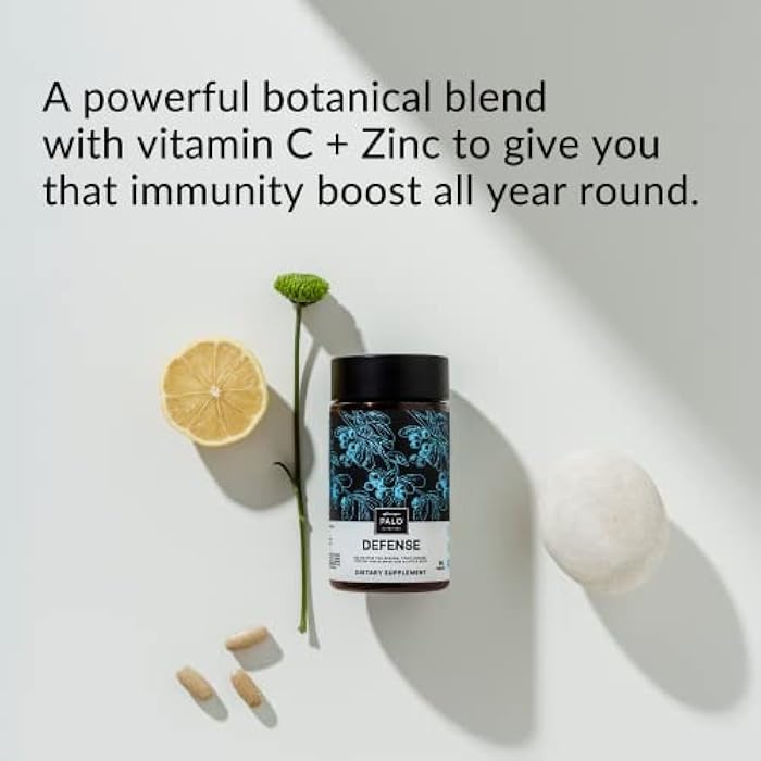 PALO Defense Wellness Formula Vitamins & Herbal Blend - Immune System Support Supplement - with Elderberry, Vitamin C, Zinc, Echinacea, Astragalus, Andrographis— 90 Tabs - Image 2