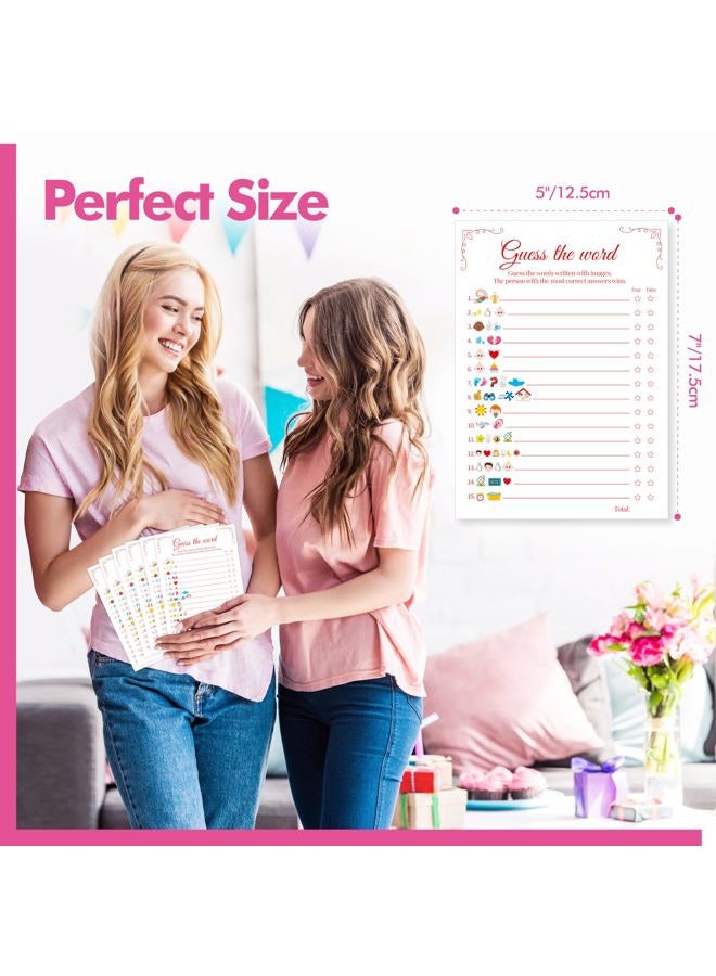 Gethelud 55PCS Baby Shower Games, Predictions Cards & Guess The Phrase with Answer Keys Included Fun Baby Shower Party Games Gender Neutral for Girls or Boys - Image 3