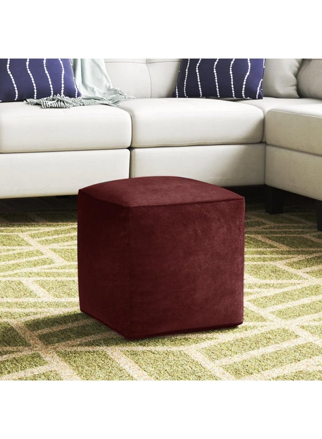 Pouf in Brown Fabric - Image 1