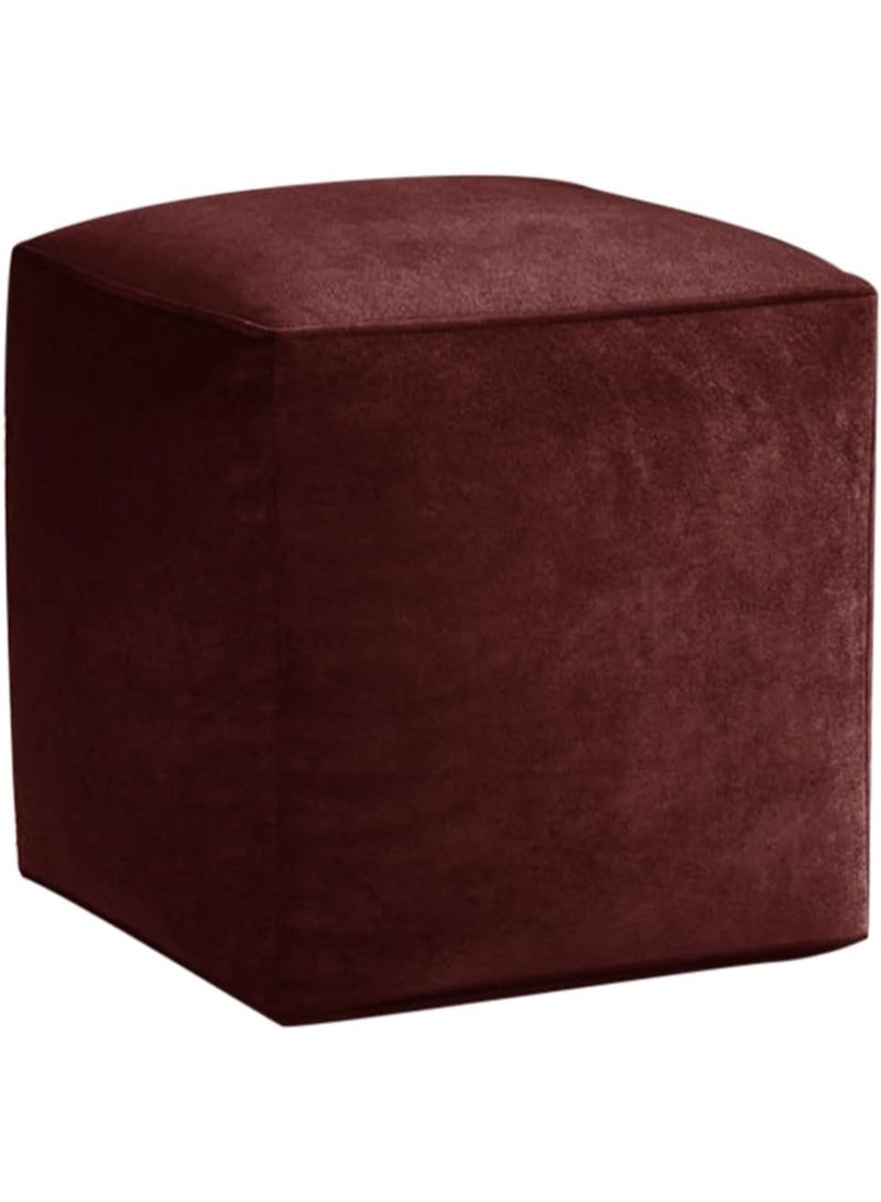 Pouf in Brown Fabric - Image 3