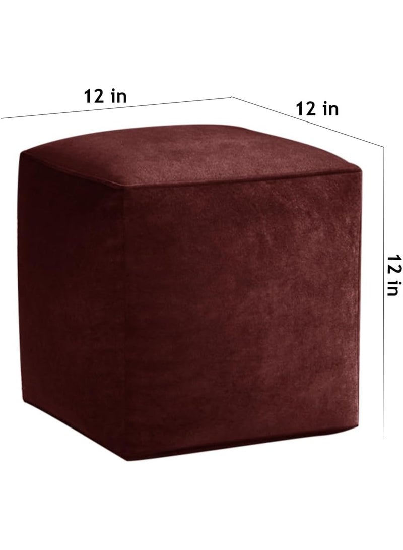 Pouf in Brown Fabric - Image 2