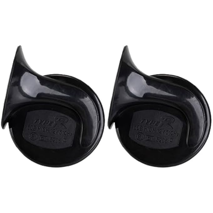 rayihni 2 Pcs HornHigh And Low Note Twin Tone Dual Horn Train Horn Kit Auto Electric Snail Horn For All Vehicles Motorcycles 24 Volt - Image 1
