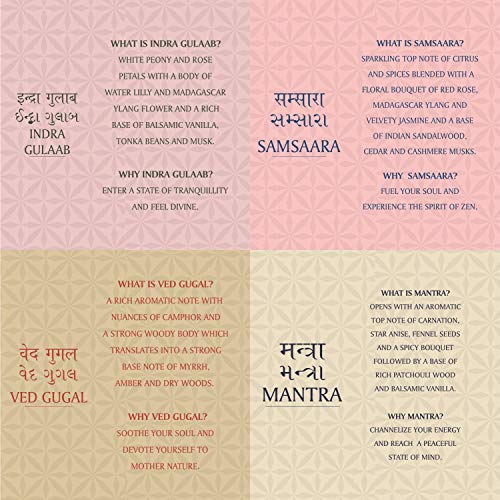 Anant Natural Hand Rolled Premium Fragrance Incense Sticks | Pack of 4 | Ved Gugal | Indra Gulab | Mantra | Samsaara | Spiritual Agarbattis - 40 Sticks/Box - Image 5