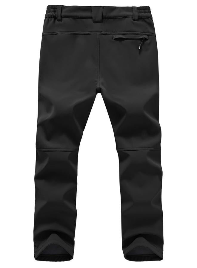 TBMPOY Mens Snow Ski Pants Waterproof Fleece Lined Winter Insulated Softshell Outdoor Snowboard Skiing Zipper Bottom Leg, Black, 32 - Image 4
