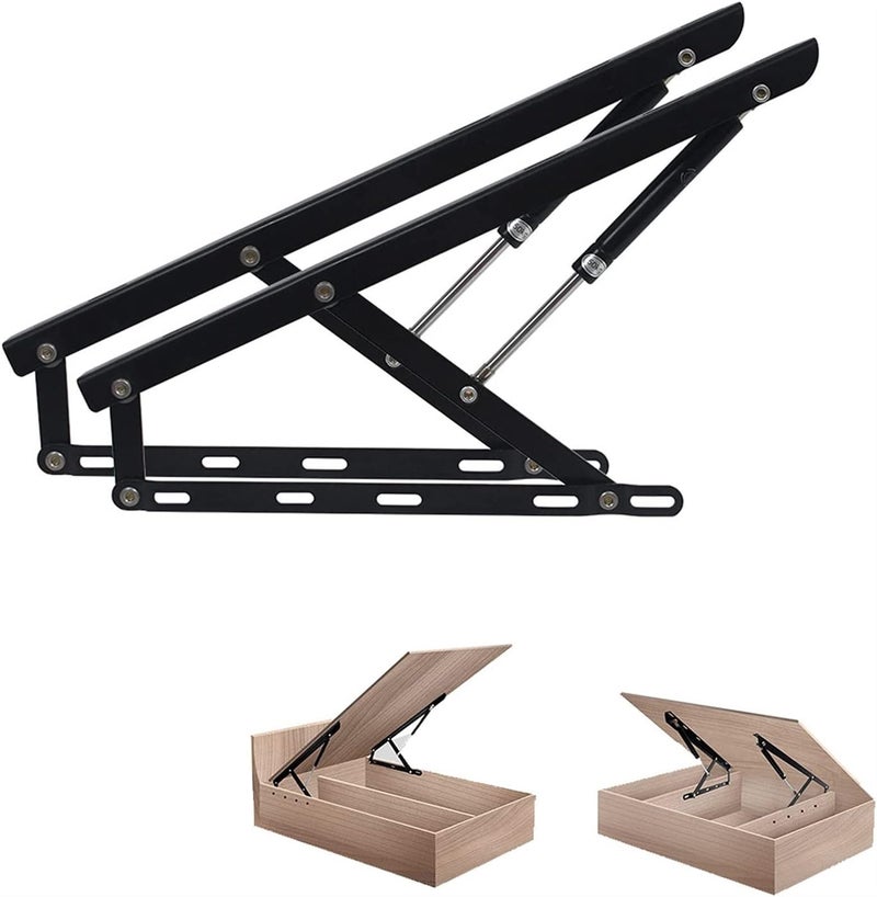 يُسلِّم قطعتان من دعامات الغاز للرفع، تدعم الغاز الهيدروليكي، رافعة سرير/تاتامي، دعامة غازية لرفع السرير/التاتامي، دعامة غطاء أوتوماتيكية لأبواب خزائن المطبخ وصناديق الألعاب، زنبرك هيدروليكي لفتح ناعم - Image 1