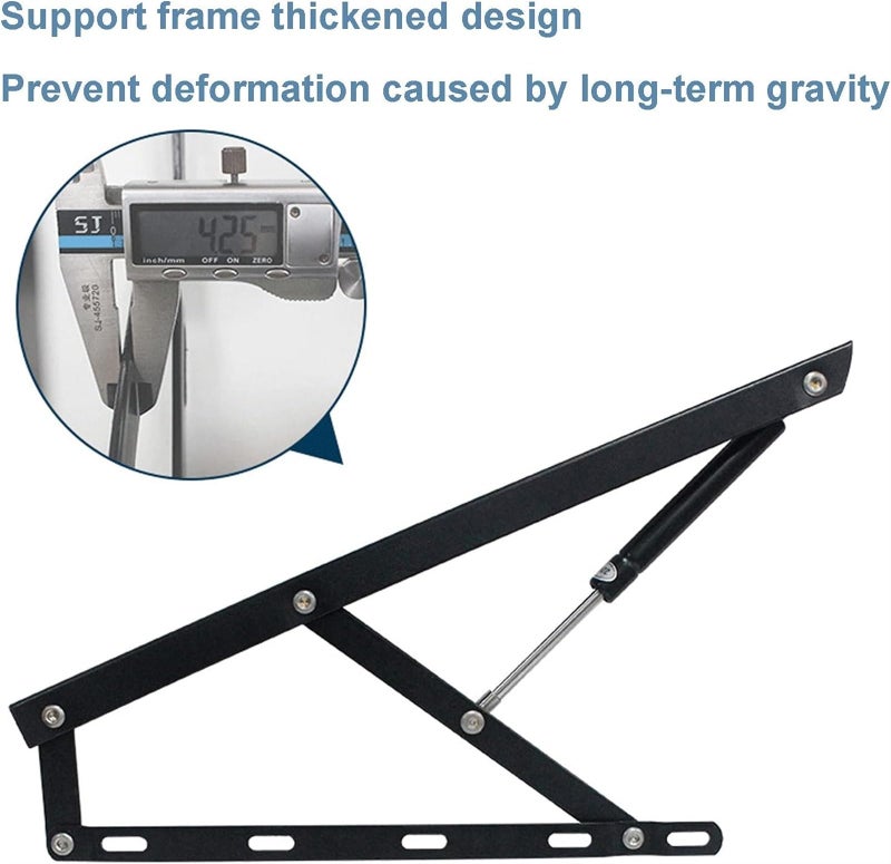 يُسلِّم قطعتان من دعامات الغاز للرفع، تدعم الغاز الهيدروليكي، رافعة سرير/تاتامي، دعامة غازية لرفع السرير/التاتامي، دعامة غطاء أوتوماتيكية لأبواب خزائن المطبخ وصناديق الألعاب، زنبرك هيدروليكي لفتح ناعم - Image 3