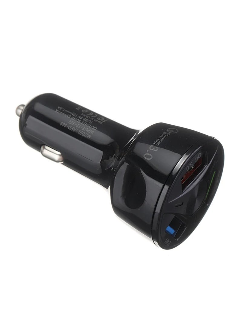 DIGI CORE 55W Fast Charging Car Charger QC3.0+PD 20W Quick Charge Phone Car Charger For iPhone And Android 3-USB Port DC 12V/24V Lighter Adapter  - Image 3