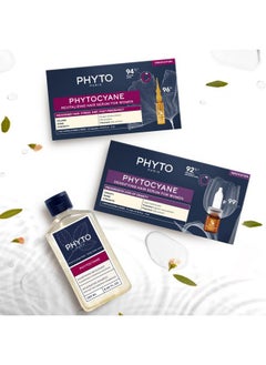 Phyto PHYTO|PHYTOCYANE - Thinning Hair Shampoo for Men & Women|Revitalizing Formula with Ginkgo Biloba B Vitamins & Rosemary | Promotes Thicker & Stronger Hair|250ml  - Image 4