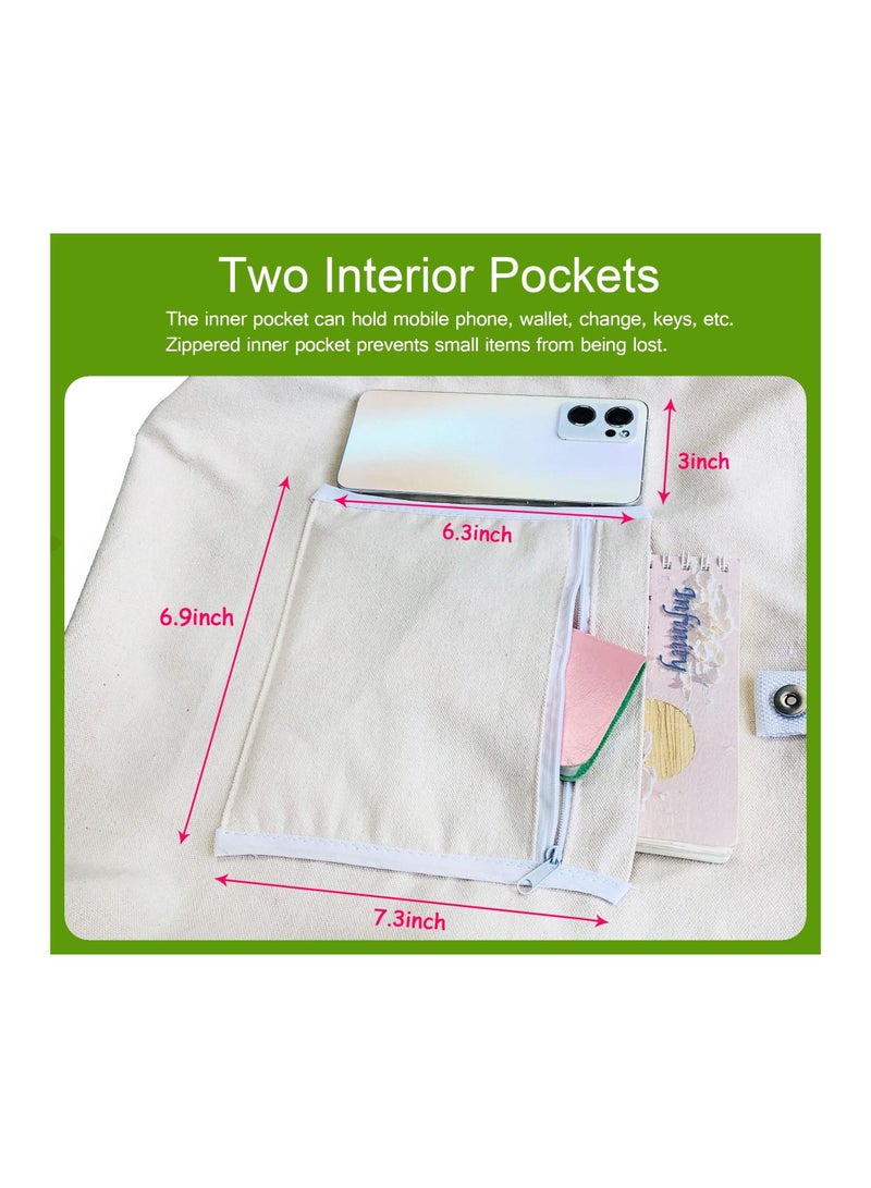 KASTWAVE Concise Style Bouquet Cute Tote Bags Aesthetic Flower Canvas Reusable Grocery Bag Floral Tote Bag for Women Girls - Image 4