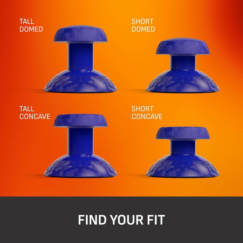 SCUF VALOR PRO Thumbstick Kit – 1 Short Concave, 1 Short Domed, 1 Long Concave, 1 Long Domed, Easy to Swap, Durable – Blue - Image 2