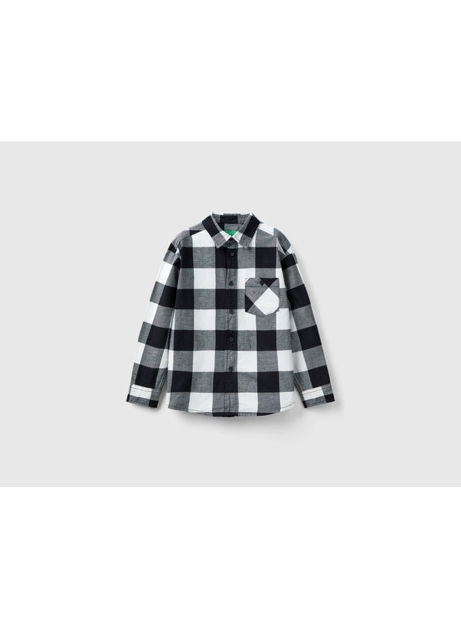 UNITED COLORS OF BENETTON Plaid Shirt In 100% Cotton  - Image 1