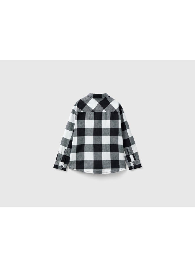 UNITED COLORS OF BENETTON Plaid Shirt In 100% Cotton  - Image 2