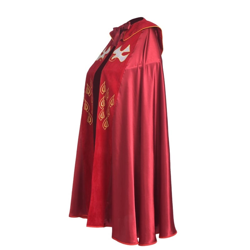 BLESSUME Cope Catholic Church Bishop Vestment Birds IHS Embroidery Cape (Red) - Image 3