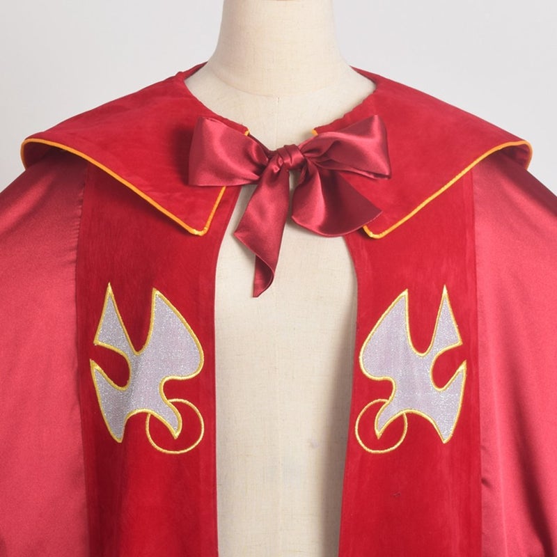 BLESSUME Cope Catholic Church Bishop Vestment Birds IHS Embroidery Cape (Red) - Image 2