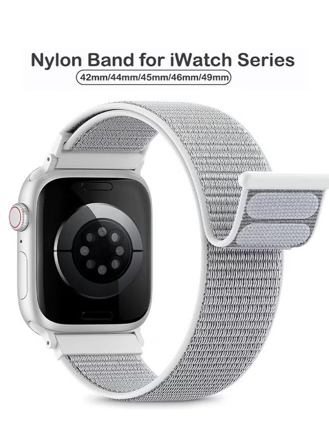 نييكام سوار رياضي من النايلون متوافق مع ساعة Apple Watch Ultra 2 1 Series 10 9 8 7 SE قابل للتهوية وخفيف الوزن ومقاوم للعرق للرجال والنساء يناسب 42 44 45 46 49 مم - Image 2
