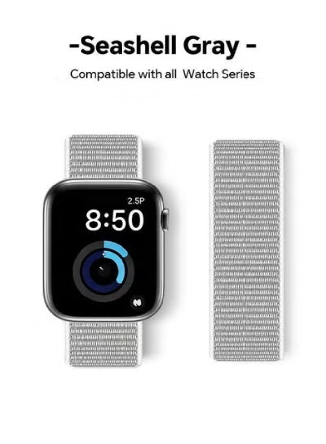نييكام سوار رياضي من النايلون متوافق مع ساعة Apple Watch Ultra 2 1 Series 10 9 8 7 SE قابل للتهوية وخفيف الوزن ومقاوم للعرق للرجال والنساء يناسب 42 44 45 46 49 مم - Image 1